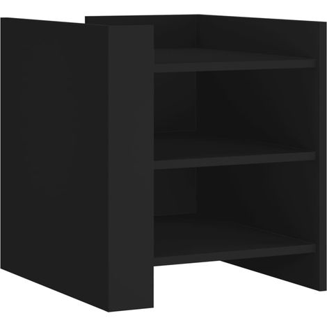 Maison Exclusive - Nachttisch Schwarz 45x50x50 cm Holzwerkstoff