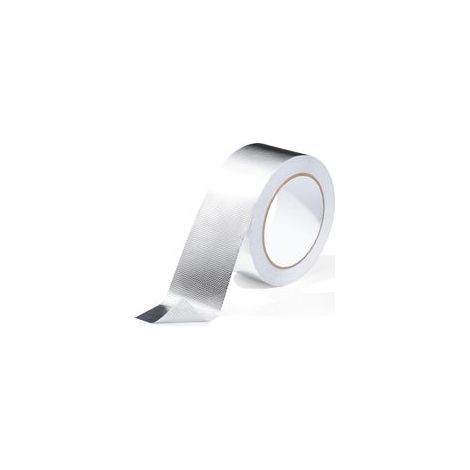 Nastro adesivo in alluminio da 50 mm x 20 m, nastro sigillante argentato per impianti idraulici - Isolamento termico in fibra di vetro - Per tubi e automobili (1/5)