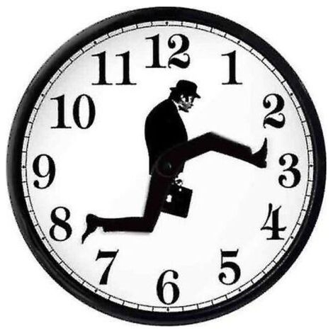 Horloge murale silencieuse créative Monty Python – Design humoristique noir – Taille 25 x 4 cm – Pour salon, bureau ou chambre (1/4)