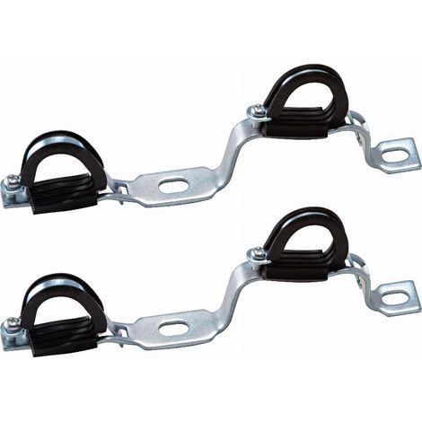 Kit de 2 soportes metálicos dobles para colectores de 3/4' (20x27) con goma insonorizada NOYON & THIEBAULT - 3052-20S2