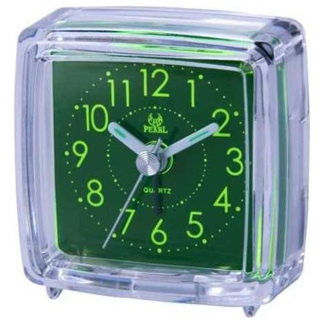 Reloj despertador cuadrado de cristal Ladydoc 07797