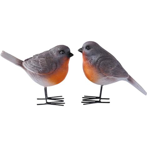 Stücke Dekorative Vogelstatue Aus Kunstharz Für Garten Und