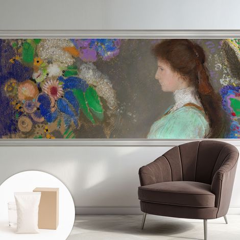 Papier peint intissé décoratif avec motifs pour salon et chambre a motif - Colle incluse gratuite Scène romantique 250x104 cm (1/5)
