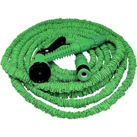 22 m (75 Fuß) einziehbarer Gartenschlauch mit 7 Aufsätzen für Garten, Haustiere und mehr.