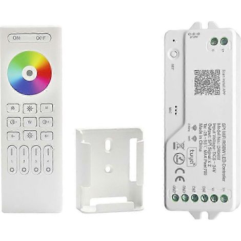 Variateur/contrôleur LED RGBW Wi-Fi TUYA SPI : compatible avec Alexa pour les ampoules RGB WS2811, WS2812B et WS2815. (1/5)