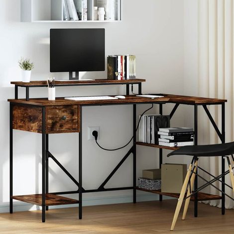 Schreibtisch Geräucherte Eiche 120 x 79 x 86,5 cm Holzwerkstoff