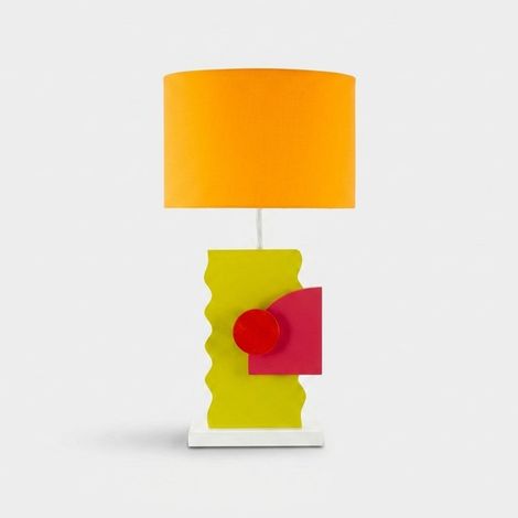 Lámpara de mesa en MDF y tela Color B (1/5)