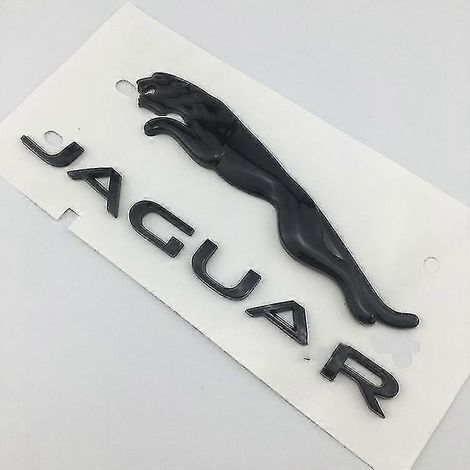 Convient aux Jaguar XJ, XJL, XE, XF, F-Pace et F-Type. Logo léopard en anglais pour le coffre arrière (noir). Couleur : noir. (1/2)