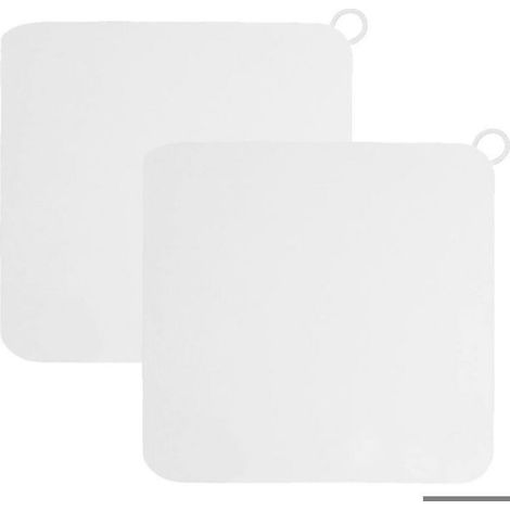 Bouchon De Vidange - En Silicone Carré 19,7 Cm - Pour Évier Cuisine Et Douche - Anti-Odeurs Attrape-Cheveux - 2 Pièces (1/4)