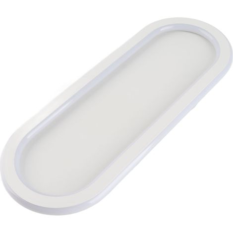 Plafonnier LED linéaire moderne bande longue 3000K-6500K variateur avec télécommande pour cuisine chambre bureau couloir blanc 40x15cm (1/5)