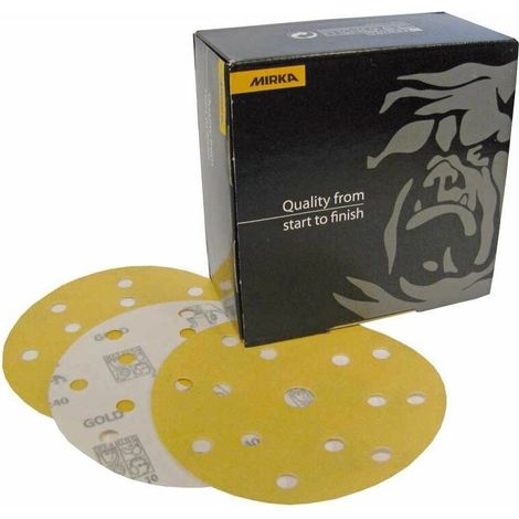 Mirka – Disque à lamelles 150 mm 15 trous grain 40 – Pour ponçage bois dur et métaux non ferreux – Haute résistance à l'encrassement