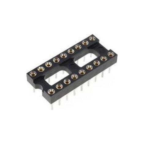 Circuit intégré à douille 18 broches tournées 2,54mm or-18p Zopt18