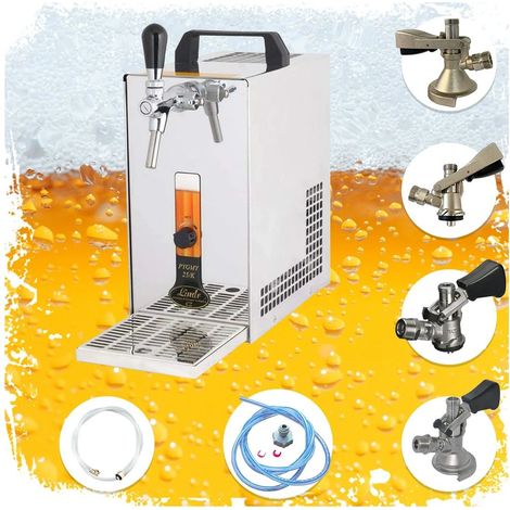 Ensemble complet Tireuse a biere avec pompe à membrane - PYGMY 20/K machine a biere, pompe a biere 1 ligne, 25 litres/h, Green Line, KEG: Set tous de tete de fut