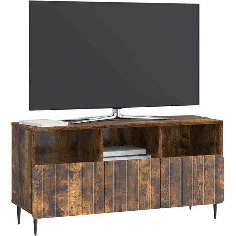 Maison Exclusive - TV-Schränk Geräucherte Eiche 102 x 34,5 x 50 c