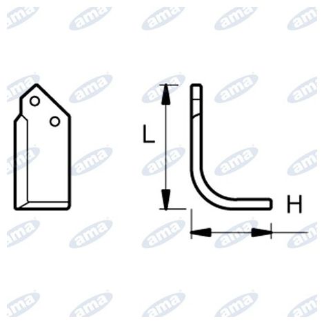 Couteau franc DX L173,H116,ØF.12.5 66975