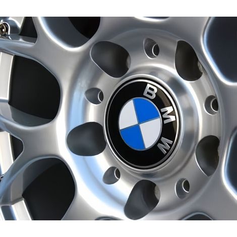 Convient pour enjoliveur BMW 56 mm cache-moyeu de voiture cache-moyeu central bleu et blanc étiquette de cache-moyeu central de pneu (1/2)