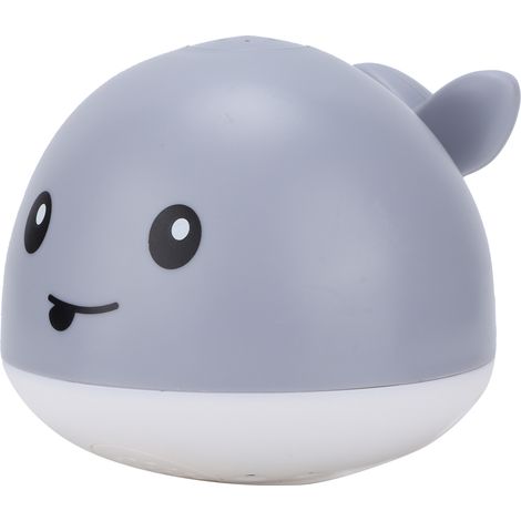 Jouet de bain lumineux automatique en forme de baleine, flottant et avec lumière fluorescente, pour enfants (garçons et filles). (1/5)