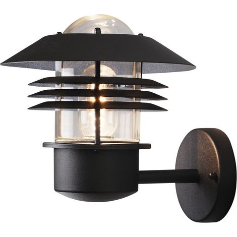 Konstsmide Modena Applique murale d'extérieur moderne Lantern Up noire, IP44 (1/3)