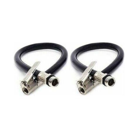 2pc pneu mandrin gonfleur pompe tuyau véhicule pneu gonfleur tuyau haute qualité pneu gonfleur tuyau noir caoutchouc remplissage pneu Air tuyau 2 pièces