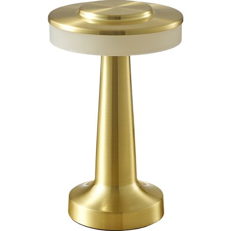Lampada da tavolo Lampada da tavolo a 3 livelli Lampada da tavolo interna Porta batteria USB Soverom Lampada da tavolo Bar Luce ambientale Tavolo Oro (1/5)