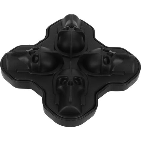 Eiswürfelform in Totenkopfform mit 4 Fächern, lebensmittelechtes Silikon, für die Küche im Sommer (1/5)