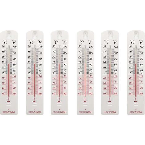 Ensemble de 6 thermomètres muraux pour une utilisation intérieure ou extérieure (1/5)