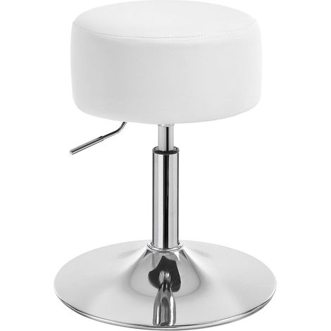 WOLTU Sgabello da bar regolabile in altezza in similpelle, sgabello da cucina, capacità di carico 100 kg, bianco (1/5)