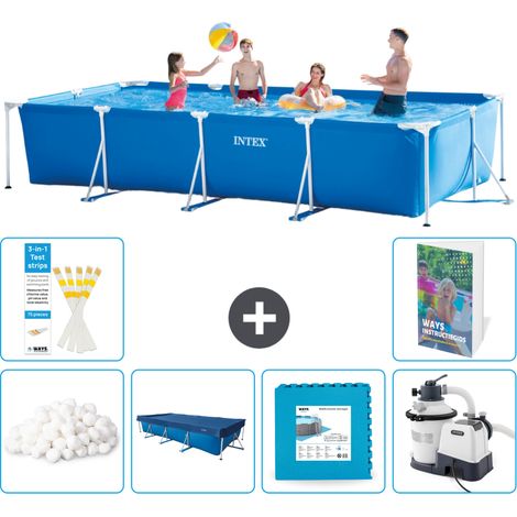 Rechteckiger Frame Pool - 450x220x84 cm - 7-teilig S159
