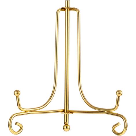 Chevalet De Présentation - Fer Noir - Hauteur Réglable 7 5 À 15 Cm - Pour Tableaux Photos Assiettes Porcelaine - Lot De 4 (1/5)