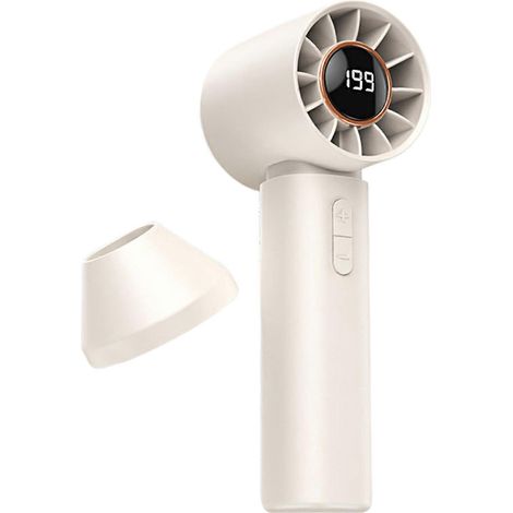 Ventilateur personnel portable Turbos avec refroidissement par glace, 199 vitesses, rechargeable, idéal pour les voyages et les activités de plein air (blanc). (1/5)