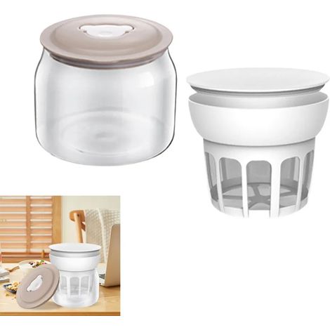 Accessoires pour yaourtière. SNJ-C10T1, Séparateur de lactosérum avec couvercle, Passoire alimentaire, Pot en verre pour lait de vache, Yaourtière, Séparateur de yaourt avec couvercle (1/3)