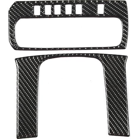 2 pièces Cadre en Véritable Fibre de Carbone pour Bouton de Levier de Vitesse, Garniture de Panneau pour Civic 10e FC/FK 2016-2019 (1/5)