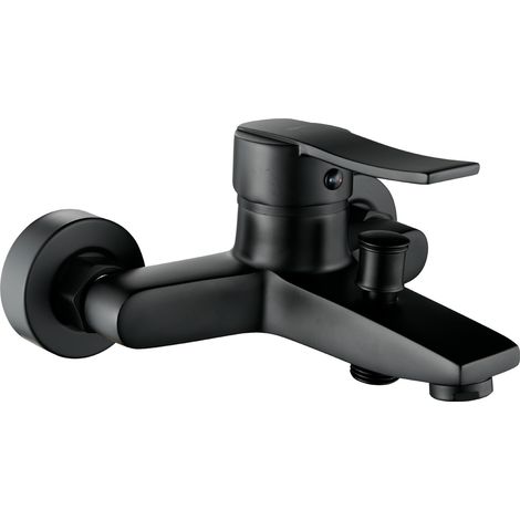Schwarze Madeira Kuchinox Wand-Badewannenarmatur (1/2)
