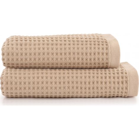 Asciugamano a nido d'ape naturale 70x140 Zwoltex beige (1/5)