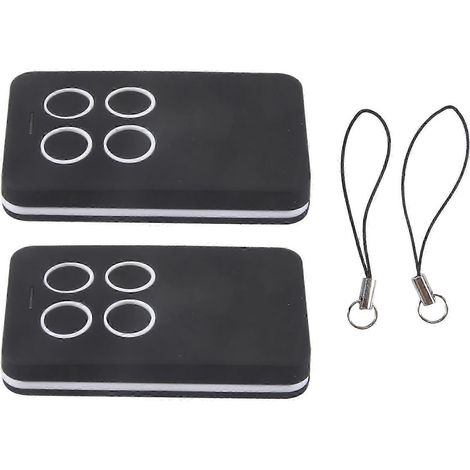 Lot de 2 télécommandes universelles multifréquences pour portail de garage, compatibles 280-868 MHz, avec code fixe et code P QV. WHBYV (1/4)