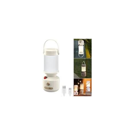 Rechargeable LED Mini Camping Lumière, en plein air portable Seven Star Ladybug décoré mignon Pony Lumière, 3 modes de lumières blanches, lampe jaune chaude et lampe blanche chaude. (1/5)