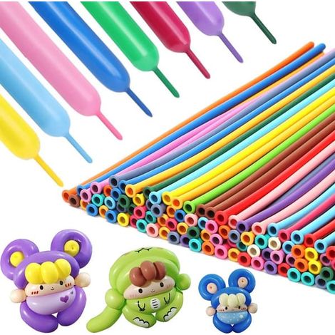 100 ballons fins et épais en latex, ballons magiques, kit d'arche de ballons pour décorations d'anniversaire, de mariage et de Noël, couleurs aléatoires (1/5)