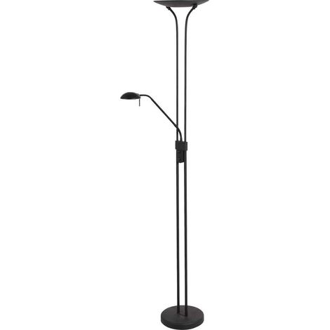 Mexlite - lampada da terra - Biron - nero - vetro metallo -