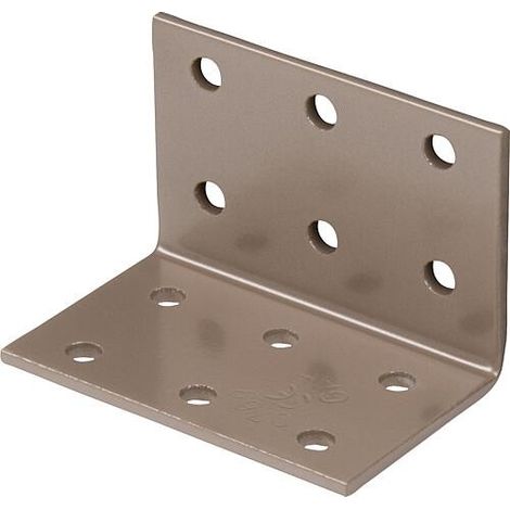 Equerre d'assemblage perforée DURAVIS® 40 x 40 x 60 mm, matériau : acier, galvanisé, surface : beige perle RAL 1035 (1/3)