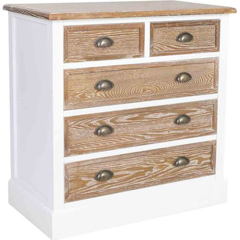 Comoda de madera marrón 80x40x80.5h cm (1/5)
