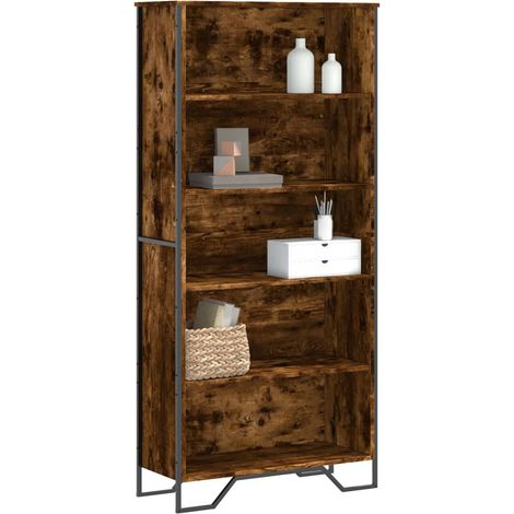 Bücherregal Räuchereiche 80x31x169 cm Holzwerkstoff