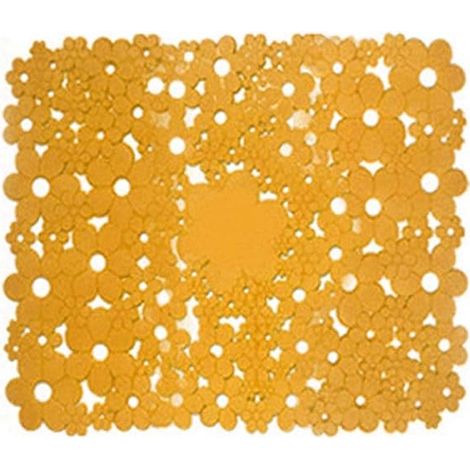 TAPPETO ANTISCIVOLO DOCCIA VASCA FIORI VERDE ACIDO Tappetino Quadrato 53x53