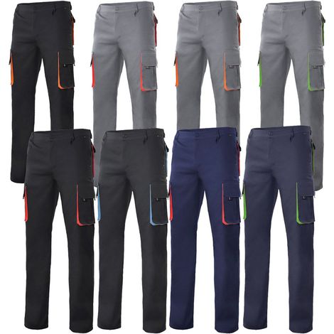 Pantaloni da lavoro Velilla 103004 - 42 (EU) - Blu/Arancione
