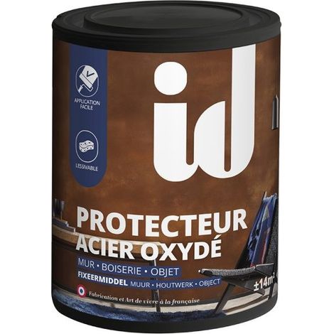 Protecteur acier oxydé transparent 1L – Antirouille pour métal – Application facile – Rendement ±14m² – Lessivable – Id Paris (1/2)
