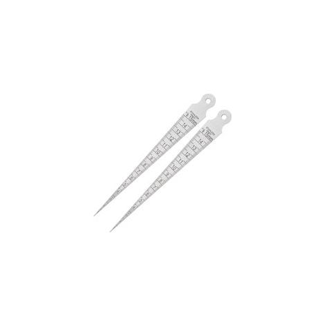 Lot de 2 jauges coniques en acier inoxydable pour le diamètre intérieur du trou, etc. (1/4)