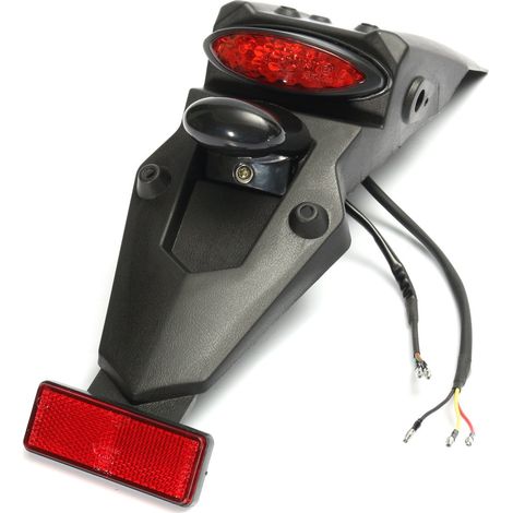 Reflector de tope trasero para guardabarros, LED, 12 V, universal, para motocross, motocross, motocross, motocross, motocross (1/5)