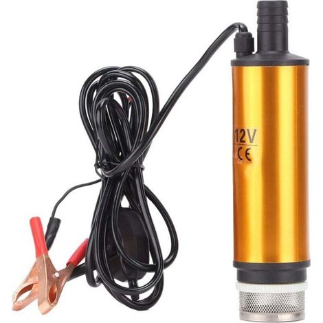 Pompe submersible électrique Ulisem, mini pompe submersible électrique portable 12 V CC 30 l/min pour eau, diesel, kérosène