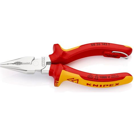 Draper 25159 KNIPEX 08 26 145 T BK Needle-Nose Combination Pliers, 145mm