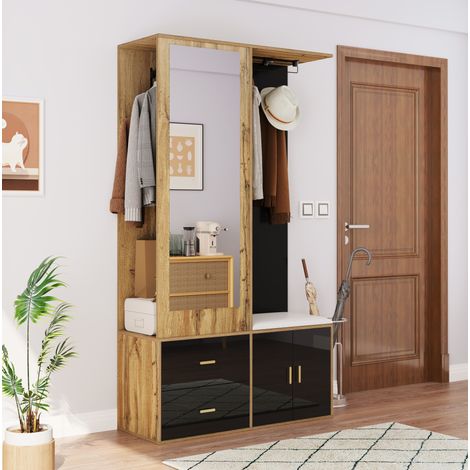 mobile contenitore ingresso 100x38x180 specchio banco OKMYHOME (1/5)