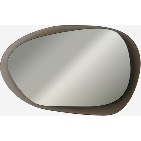 Espejo de pared de vidrio templado 75x55 cm Aqua